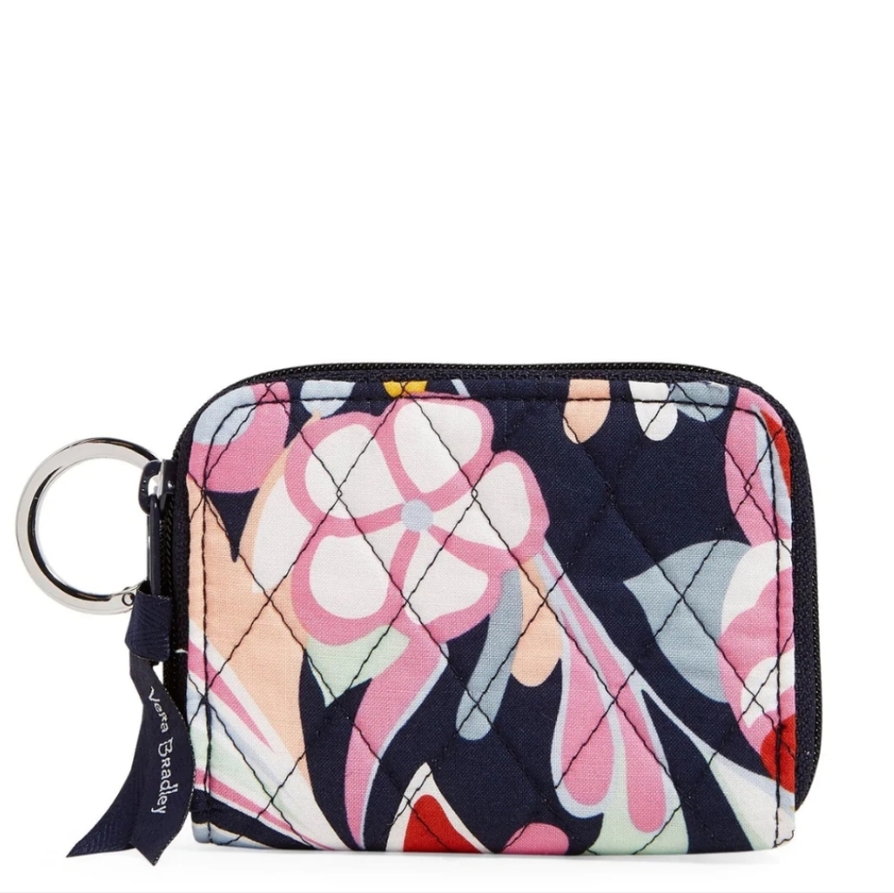 Vera Bradley Mod Paisley RFID Petite Zip-Around Wallet in Signature Cott…